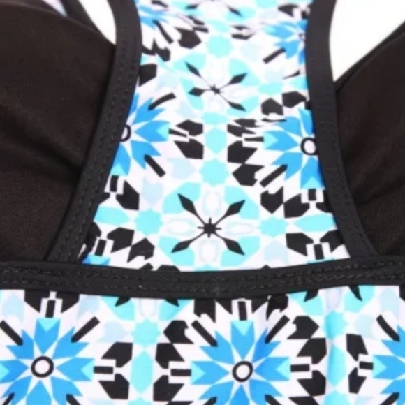 Abstract Print Racerback Tankini - Picture 3 of 5
